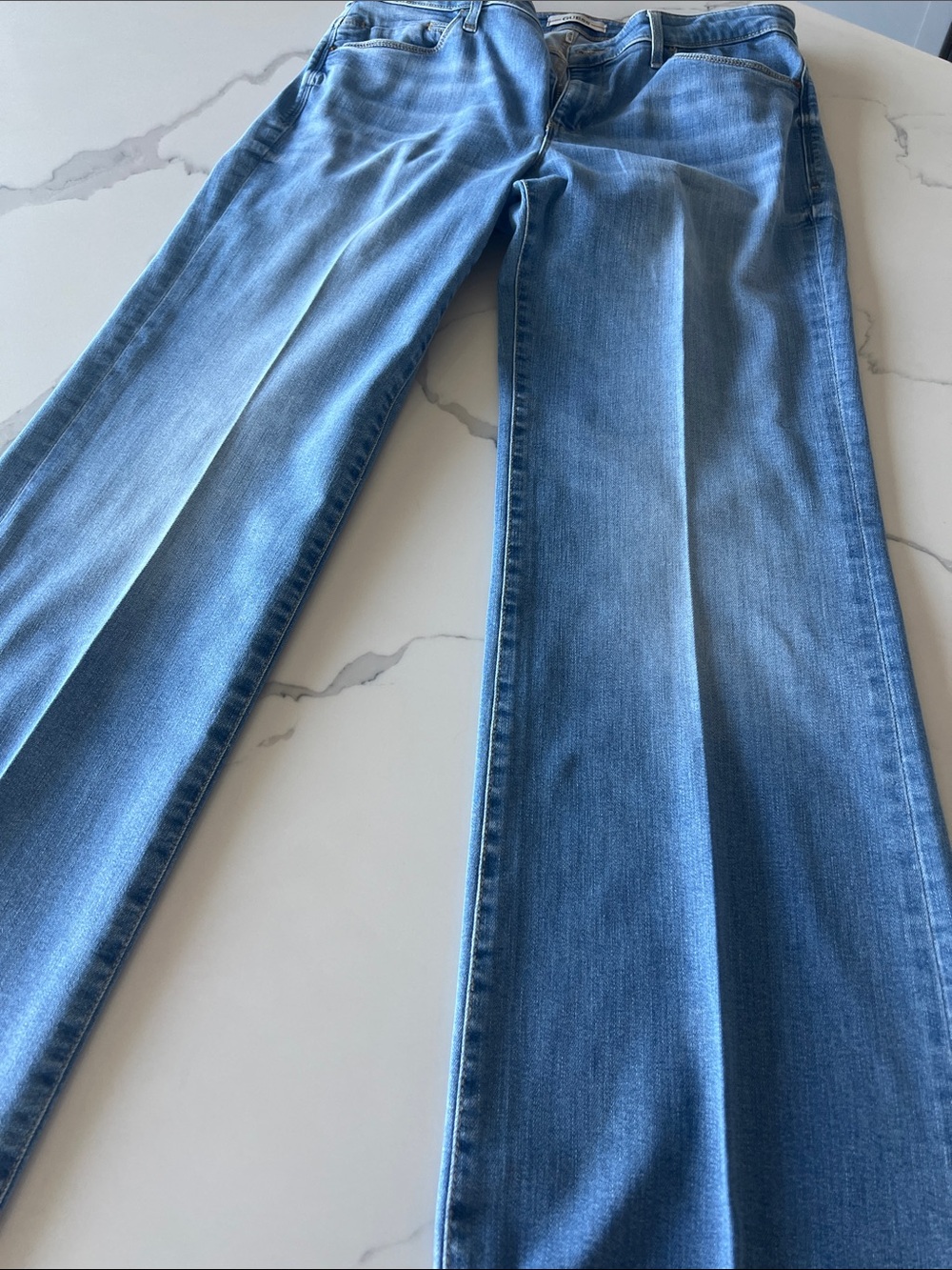 Guess Women's Light Blue Boot Cut Jeans with roomy leg